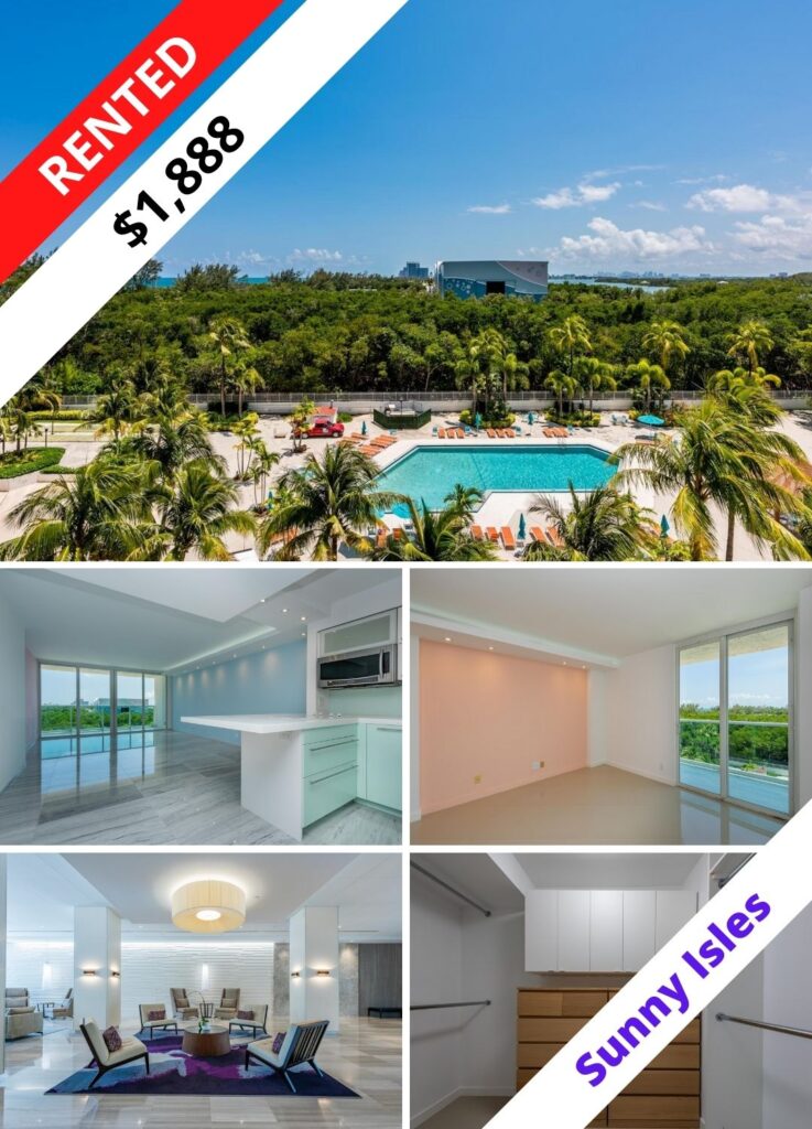 1,5 baths Arlen House Rented Sunny Isles Miami $1,888 - Arnaud Homburger